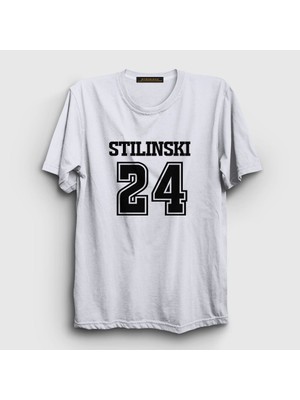 Presmono Unisex Beyaz Stiles Stilinski Dizi Teen Wolf T-Shirt