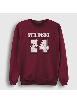 Presmono Unisex Bordo Stiles Stilinski Dizi Teen Wolf Sweatshirt