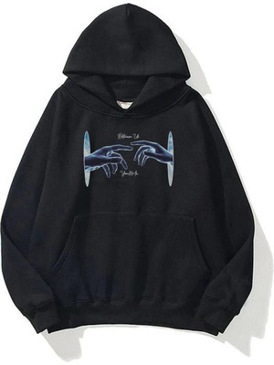 Tarzsokak Unisex Between Us Sweatshirt Hoodie Siyah