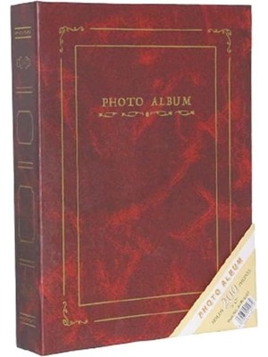 Ozka Concept Rabsev 13X18CM 200 Fotoğraf Kapasiteli Ciltbezli Lüks Fotoğraf Albümü (Bordo)
