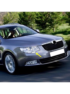 Ozka Concept Sağ Ön Far Yıkama Kapağı Krom 3T0955110A Skoda Superb Mk2 2009-2013