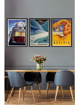 Ozka Concept Postermanya (PSTER14893) Kış 3 Parçalı Çerçeve Seti 50 x 70