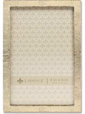 Ozka Concept Lawrence Frames 4x6 Gold Metal Picture With Linen Pattern