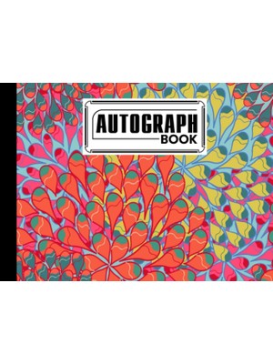 Ozka Concept Autograph Book: Multicolor Drops Cover | Memory Book, Signature Celebrity Memorabilia Album Gift, S