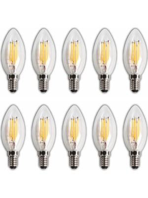 Ozka Concept LED Rustik Mum Buji Ampul – E14 Duy, 4W (35W Eşdeğer), 3000K Günışığı, 400 Lümen – 220-240V, 3.5X10