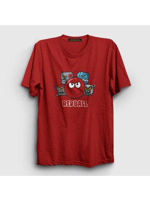 Presmono Unisex Kırmızı Crew Oyun Red Ball T-Shirt