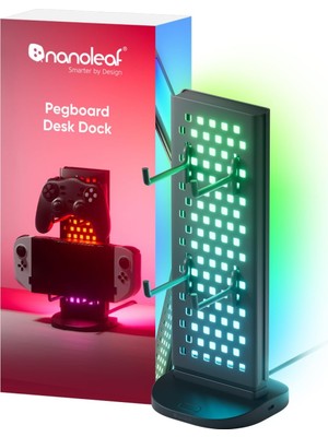 Ozka Concept Nanoleaf Pegboard Oyun Istasyonu (Gaming Dock), Kontrolcü Askılı 3'ü 1 Arada Rgbic Masa