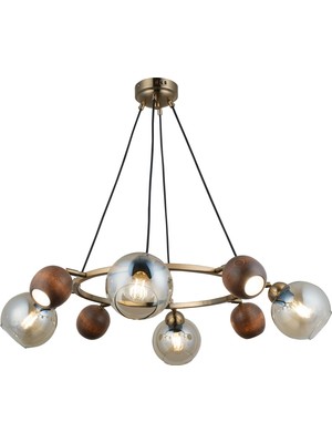 Ozka Concept Lucea Jamo 4+4 Antık Lak Avize 4XGU10+4XE27