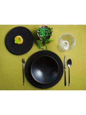 Ozka Concept Porland Ethos Black Moss Parça 6 Kişilik Yemek Takımı