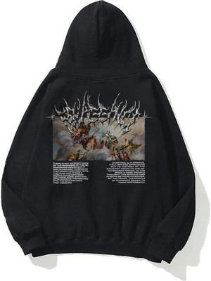 Tarzsokak Unisex Angel Sweatshirt Hoodie Siyah