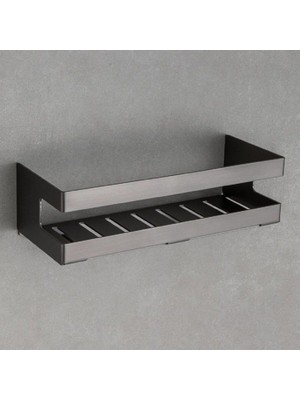 Ozka Concept System Banyo Duş Raf Sistemi Füme Renk 98X100X250 mm