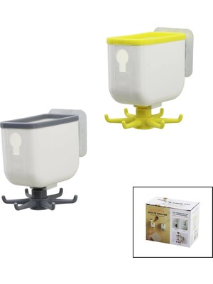 Uravas Store Çok Fonksiyonlu Yapışkan Askı 360 Derece Döner  2.5 - 7.5cm BX40