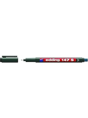Uravas Store Edding 147 S Silgili Permanent Kalem - Asetat Kalemi - Kırmızı - 10 Kalem - 0,3 mm Yuvarlak Uç