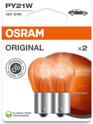 Ozka Concept 7507 PY21 W Si̇nyal Lambası, Işığı Double Blister Turuncu 7507-02B