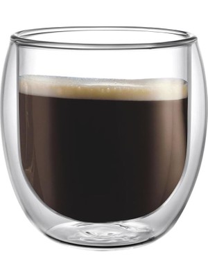 Ozka Concept Leggno Vetro Borosilikat Çift Camlı Bardak 200ML (2AD)
