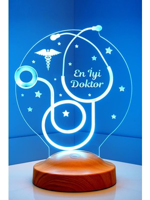 Ozka Concept 3D Doktor Hediyesi Stetoskop 3 Boyutlu LED Lamba