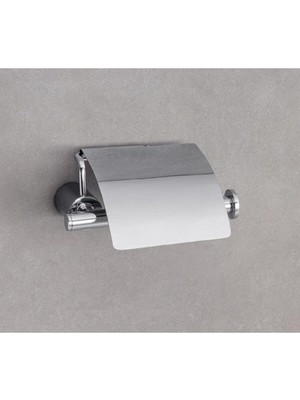 Ozka Concept System Icon Kapaklı Tuvalet Kağıtlığı Krom Renk 79X112X158 mm