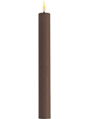 Ozka Concept Deluxe Homeart 2'li Moka LED Mum Kahverengi 24 cm - De RF-0103