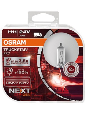 Ozka Concept Ampul Truckstar Pro H11 24V 70W%120'YE Kadar Fazla Işık 2.5x Daha Uzun Kullanım Süresi 64216T