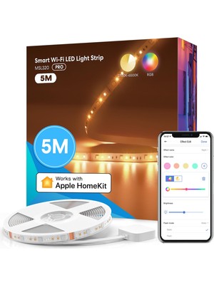 Ozka Concept Meross LED Şerit 5 M Homekit ile Çalışır, LED Şeritler, Akıllı Rgbww Şerit, Go
