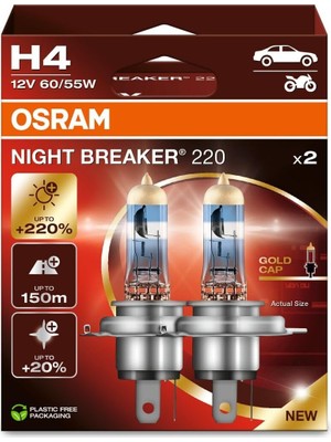 Ozka Concept Ampul H4 60/55W 12V P43T5X2TRQR2B Night Breaker Osr 64193NB220-2HB