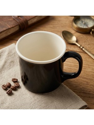 Ozka Concept Aryıldız Patara Siyah Porselen Mug Bıg Kupa
