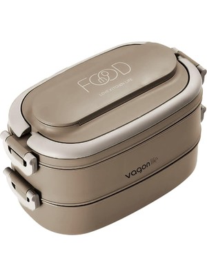 Ozka Concept Vagonlife 1140 ml 2 Kat Paslanmaz Çelik Çorba Kaseli Bento Lunch Box Yeni Nesil Sefer Tası -Fflbox1