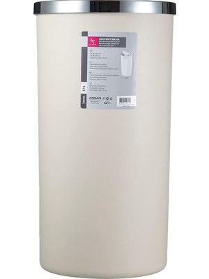 Ozka Concept Primanova Lenox 35 Lt Kovası, Kapaklı, 30 x 56 Cm, Bej