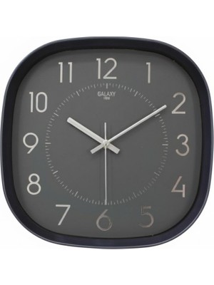 Ozka Concept Abs Kasa Duvar Saati Oval 30 cm Siyah Renkli Klasik Kadran