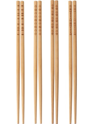 Ozka Concept Trebent Yemek Çubukları, 4 Çift, Bambu