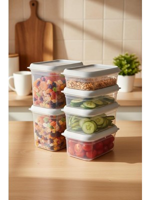 Ozka Concept Bernardo Hide Plus 6'lı Saklama Kabı Beyaz (2x 1,9lt - 2x 1 Lt - 2x 0,70 Lt)