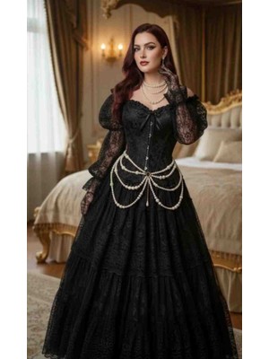 Gh Underwear Vintage Gotik Korse Incili Kemerli