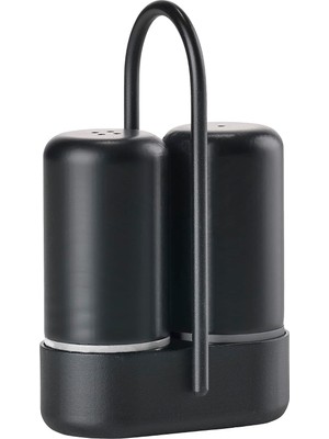 Ozka Concept Zone Denmark Tuz, Biber Seti Tekli 6,5 x 3,3 x 8,9 cm Siyah