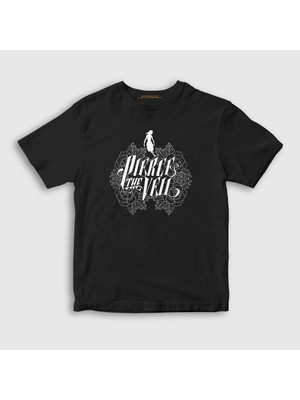 Presmono Unisex Çocuk Siyah Logo Pierce The Veil T-Shirt
