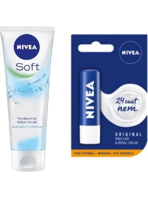 Ozka Concept Nivea Care Dudak Bakım Kremi 4,8 gr El Kremi 75 ml Set
