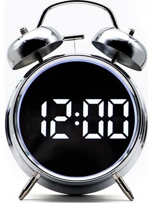 Ozka Concept Valkyrie LED Ekranlı Analog Alarmlı Masa Saati Çalar Saat Pil Dereceli Çift Alarmlı Dijital Saat Gü