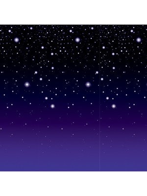 Ozka Concept Beistle 1er Pack Starry Night Arka Plan, 4-Feet 30-Feet