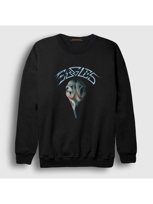 Presmono Unisex Siyah Logo V2 Eagles Sweatshirt