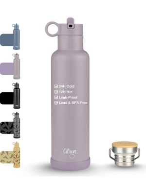 Ozka Concept Citron Yalıtımlı Paslanmaz Çelik Su Şişesi, 750 Ml, Bpa Kurşun Içermez, Sızdırmaz Pipet/şişe Kap