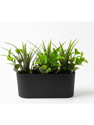 Ozka Concept Dekoratif Yapay Sukulent Bitki Saksısı – Masaüstü Yapay Bitki Aranjmanı, Dekoratif Plastik S