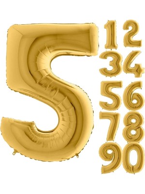 Ozka Concept 5dm 5 Rakam Balon Folyo Gold Altın Sarısı 16 Inç