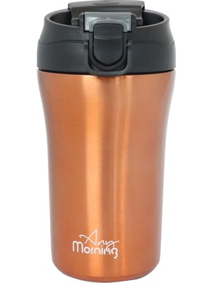 Ozka Concept Any Morning 400 ml Paslanmaz Çelik Termos Mug, Çift Işlevli Sızdırmaz Kapaklı, Bakır SI232021