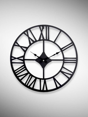 Ozka Concept DM30 Roma Rakamlı Metal Duvar Saati Siyah 30 cm