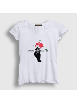 Presmono Kadın Beyaz Rose 5 Seconds Of Summer T-Shirt