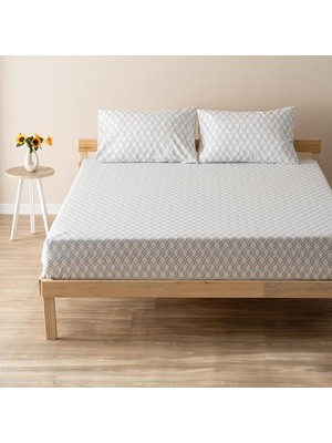 Ozka Concept Soley | Mix & Match | Limoges |%100 Pamuklu Tek Kişilik Çarşaf Seti Beyaz