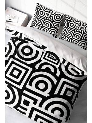 Ozka Concept MONOHOME%100 Pamuk Saten Çift Kişilik Geometric Mixed Nevresim Takımı, MONOHOME40277