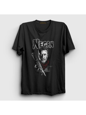Presmono Unisex Siyah Negan Smith The Walking Dead T-Shirt