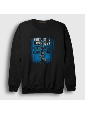 Presmono Unisex Siyah Blink The Walking Dead Sweatshirt