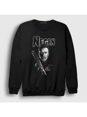 Presmono Unisex Siyah Negan Smith The Walking Dead Sweatshirt