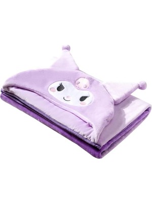 Ozka Concept Miniso Sanrio Kuromi Kapüşonlu Battaniye